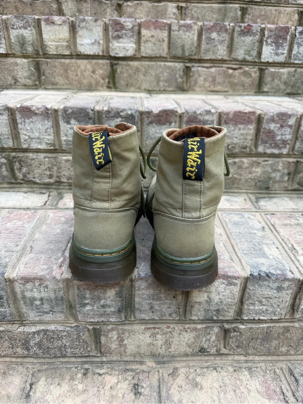 Dr. Martens Combs Olive Canvas Utility Combat Boots Men’s 11